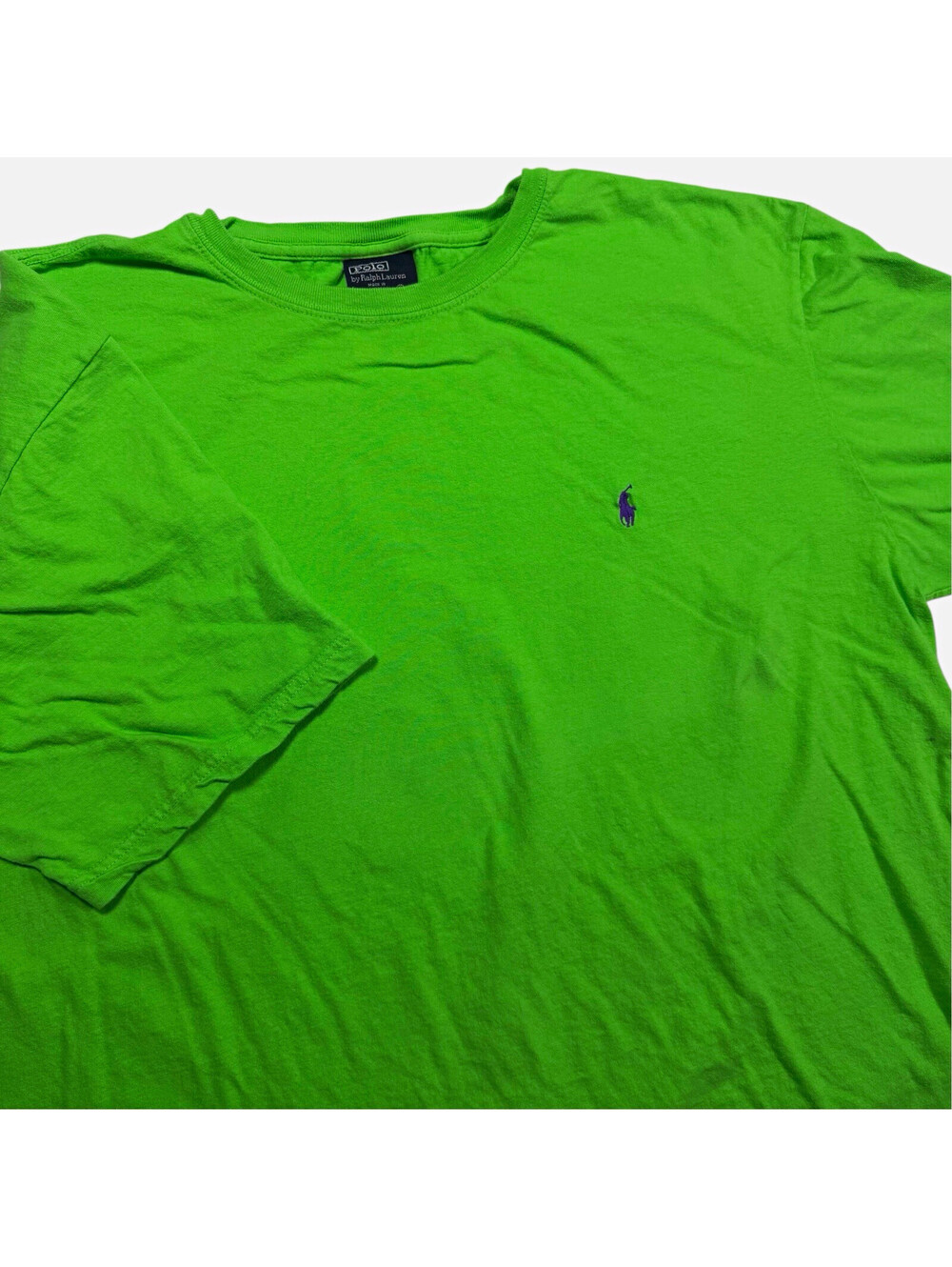 Polo Ralph Lauren Men's Green Logo Knit Crew Neck Short Sleeve T-Shirt Size L
